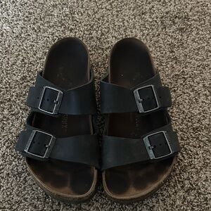 Black Birkenstock Double Strap Sandals